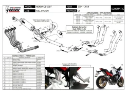 SCARICO COMPLETO 4X2X1 MIVV GP ACCIAIO NERO HONDA CB 650 F 2014-2018