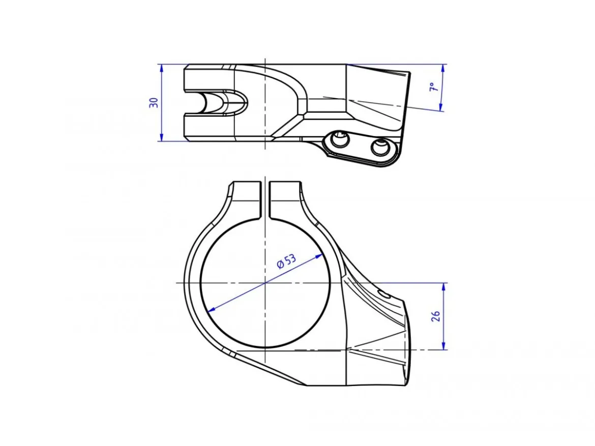 SEMIMANUBRI 53MM CNC RACING DUCATI PANIGALE V4 / S 2018-2024