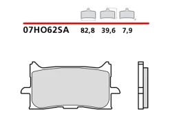 SET PASTIGLIE FRENO ANTERIORE BREMBO HONDA CRF L AFRICA TWIN 1000 2015 IN POI