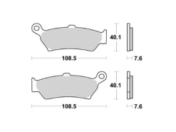 SET PASTIGLIE FRENO POSTERIORE BREMBO KAWASAKI Z 650 / RS 2017-2022