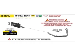 SILENZIATORE INDY RACE EVO ALLUMINIO DARK CARBONIO ARROW CFMOTO 450 NK / SR 2025-2026