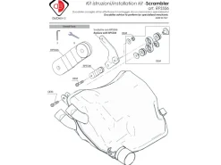 SUPPORTO SCARICO DBK DUCATI SCRAMBLER CAFE' RACER