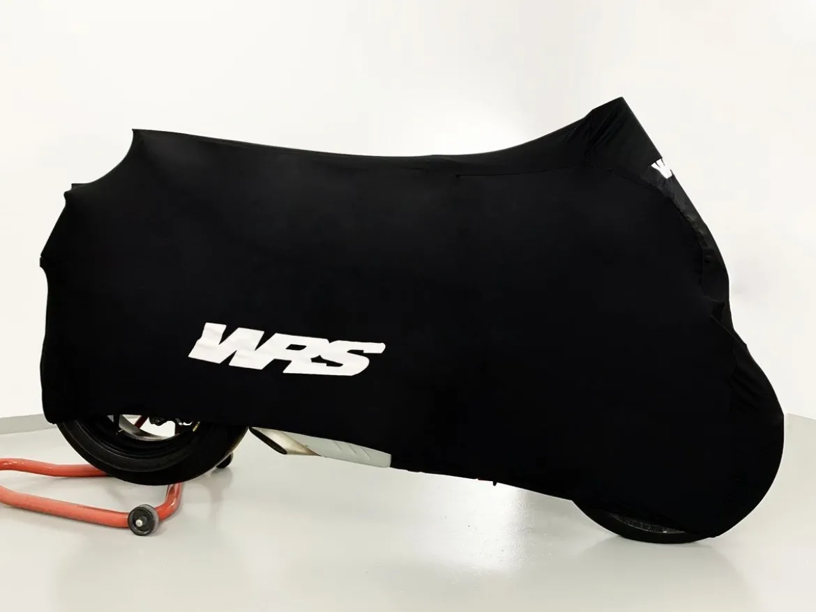 TELO COPRIMOTO NERO CON LOGO BIANCO WRS UNIVERSALE