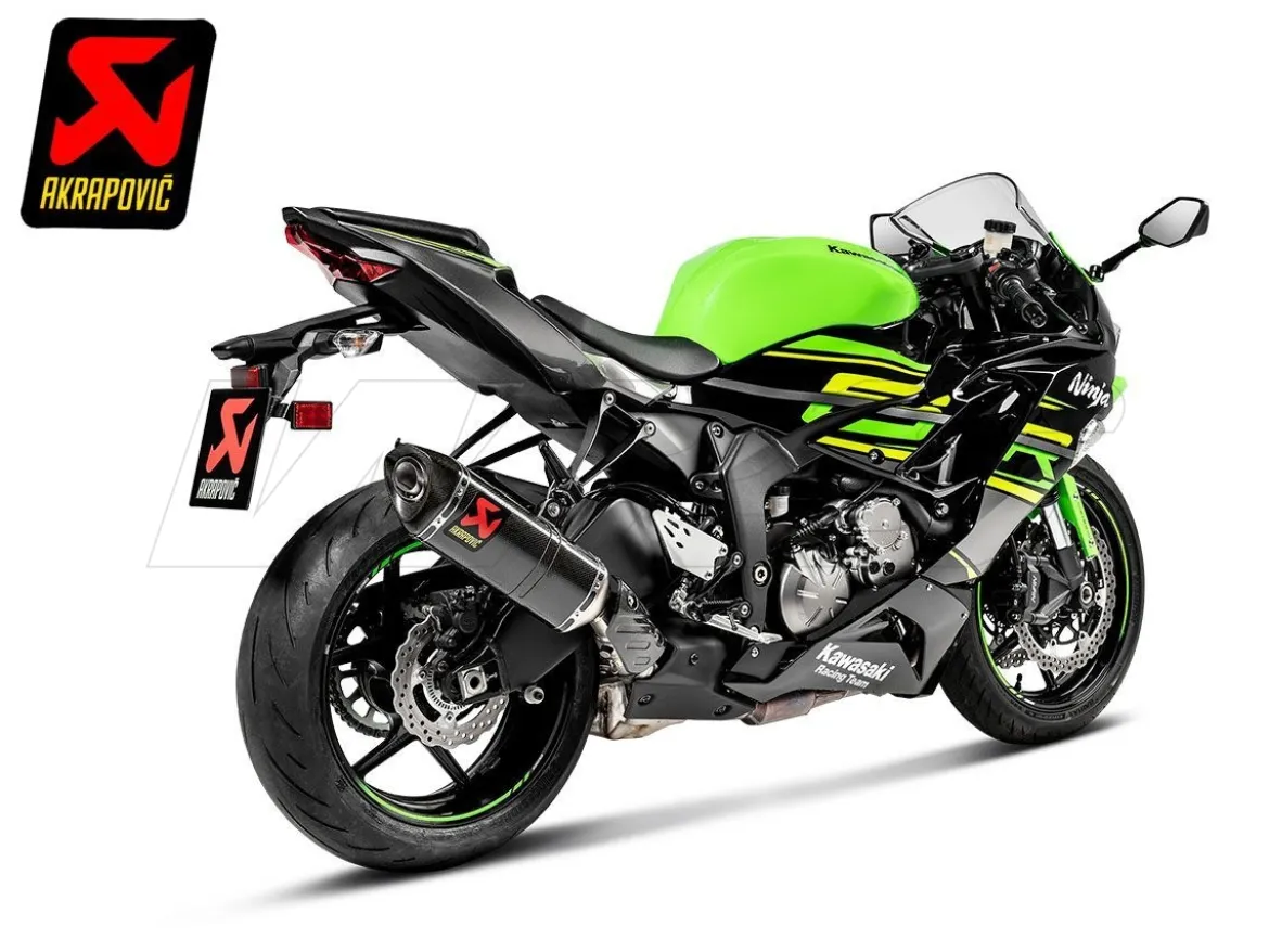TERMINALE AKRAPOVIC CARBONIO KAWASAKI ZX-6R 636 2013-2026 OMOLOGATO