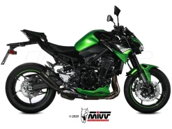 TERMINALE MIVV DOUBLE GUN ACCIAIO INOX NERO KAWASAKI Z 900 2020-2024
