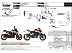 TERMINALE MIVV GP PRO INOX NERO KTM 125 DUKE 2017-2020