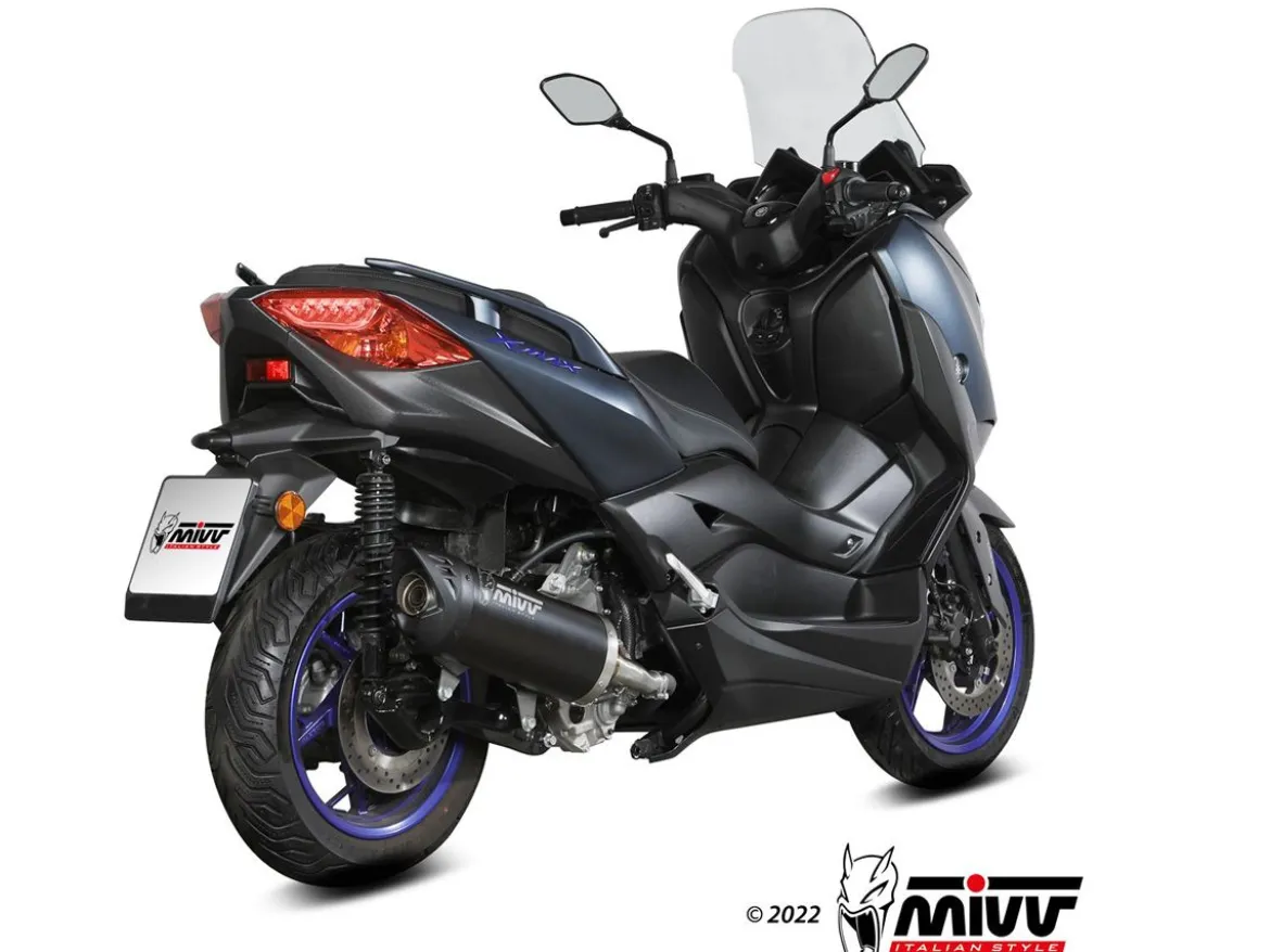 TERMINALE MOVER MIVV INOX NERO YAMAHA X-MAX 300 2021-2024