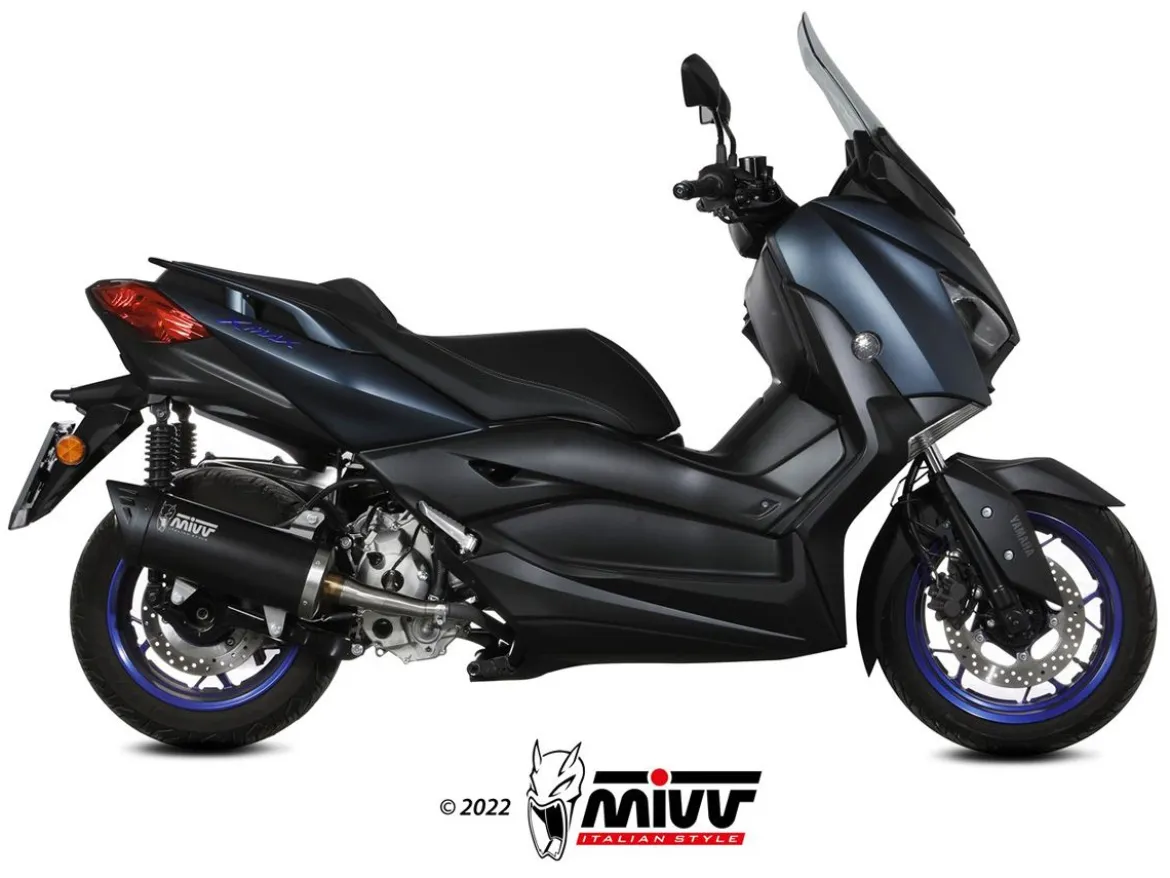 TERMINALE MOVER MIVV INOX NERO YAMAHA X-MAX 300 2021-2024