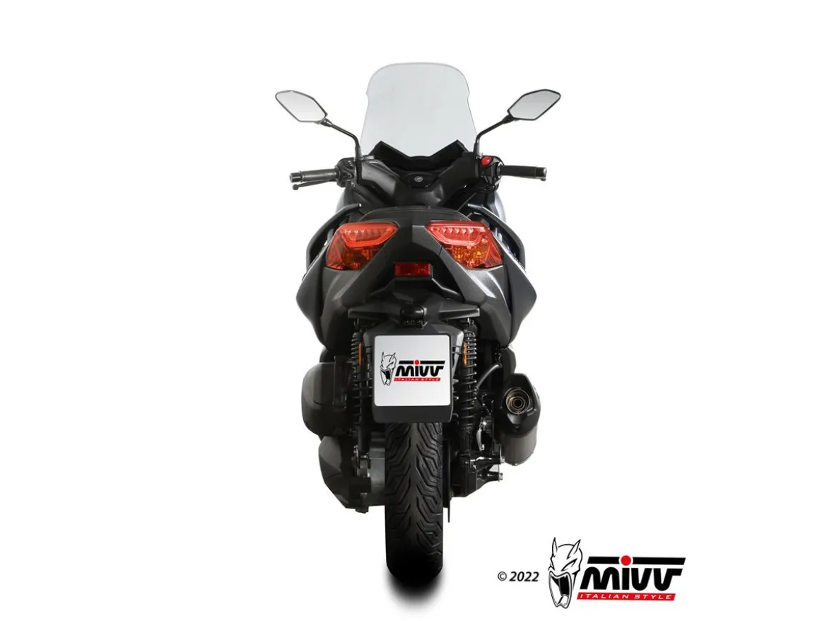 TERMINALE MOVER MIVV INOX NERO YAMAHA X-MAX 300 2021-2024