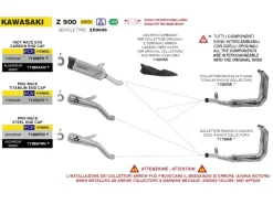 TERMINALE PRO-RACE NICHROM ARROW KAWASAKI Z 900 2025-2026