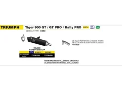 TERMINALE RACING VELOCE ALLUMINIO DARK ARROW TRIUMPH TIGER 900 GT / PRO 2024-2025
