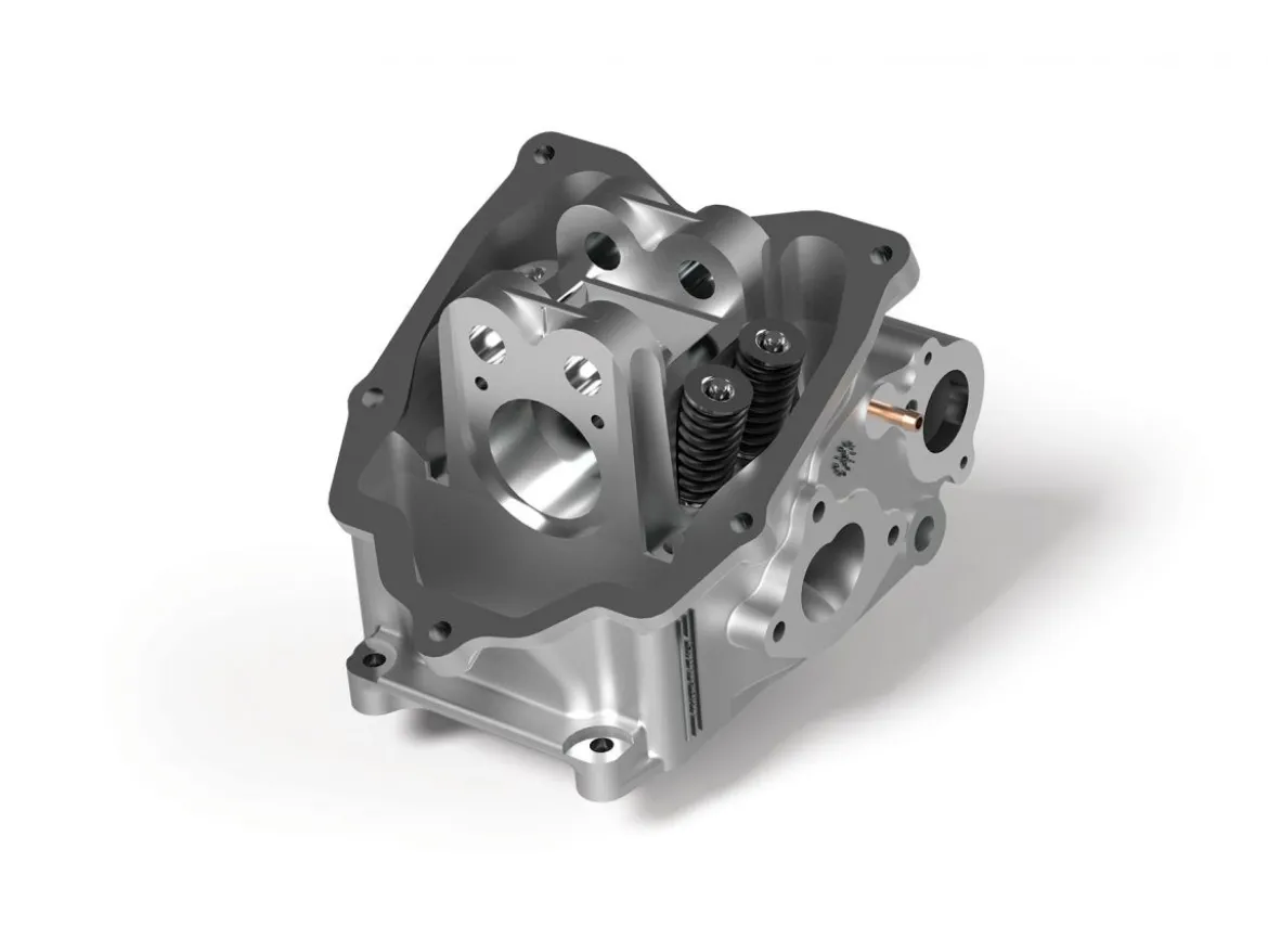 TESTA V4 HEAD 74-75,5 IN ALLUMINIO AD H2O PER MAXISCOOTER DA 200 A 300 CC MALOSSI PIAGGIO BEVERLY 200 4T LC