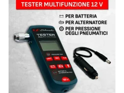TESTER MULTIFUNZIONE BATTERIE + PRESSIONE GOMME + ALTERNATORE XP200 12V SCHUMACHER