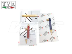 TESTINA DOPPIA FRONTALE + 90° PER MANOMETRO TVR ANODIZZATA