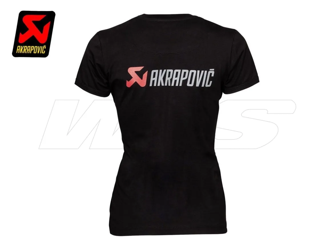 T-SHIRT DONNA NERA UFFICIALE AKRAPOVIC
