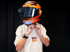 T-SHIRT OVER PREMIUM UFFICIALE MIG BABOL RACING PODCAST NERA 100% COTONE