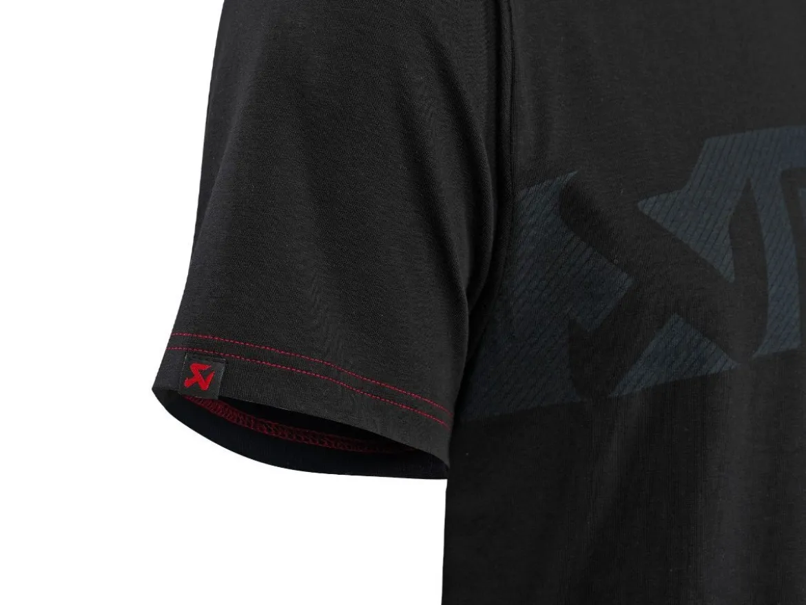 T-SHIRT UOMO NERA UFFICIALE AKRAPOVIC LINEA CORPO