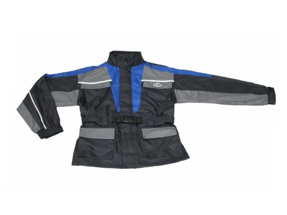 TUTA ANTI-ACQUA DIVISIBILE FODERATA NERO/GRIGIO/BLU