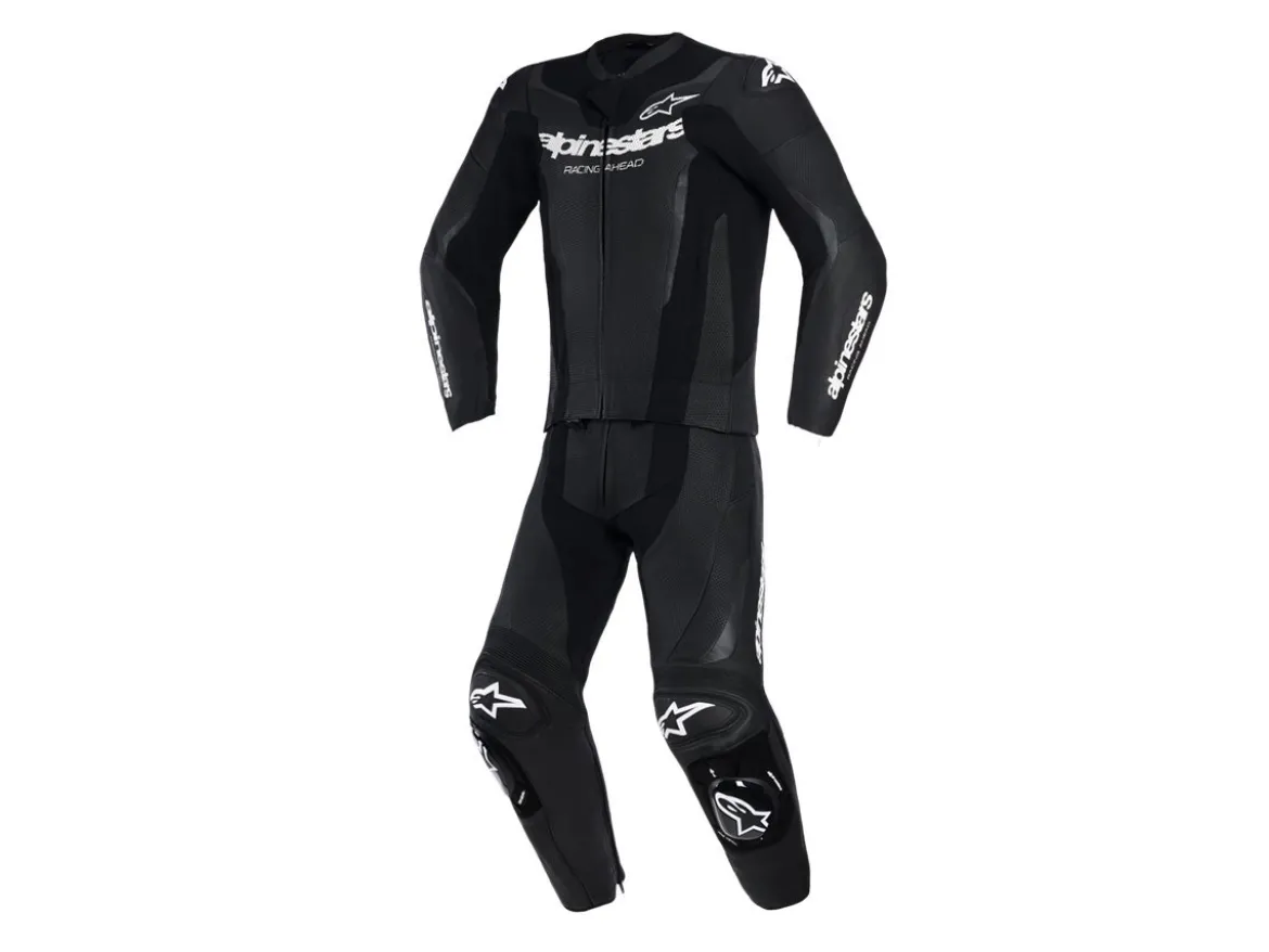 TUTA IN PELLE GP FORCE V2 2 PEZZI NERO ALPINESTARS