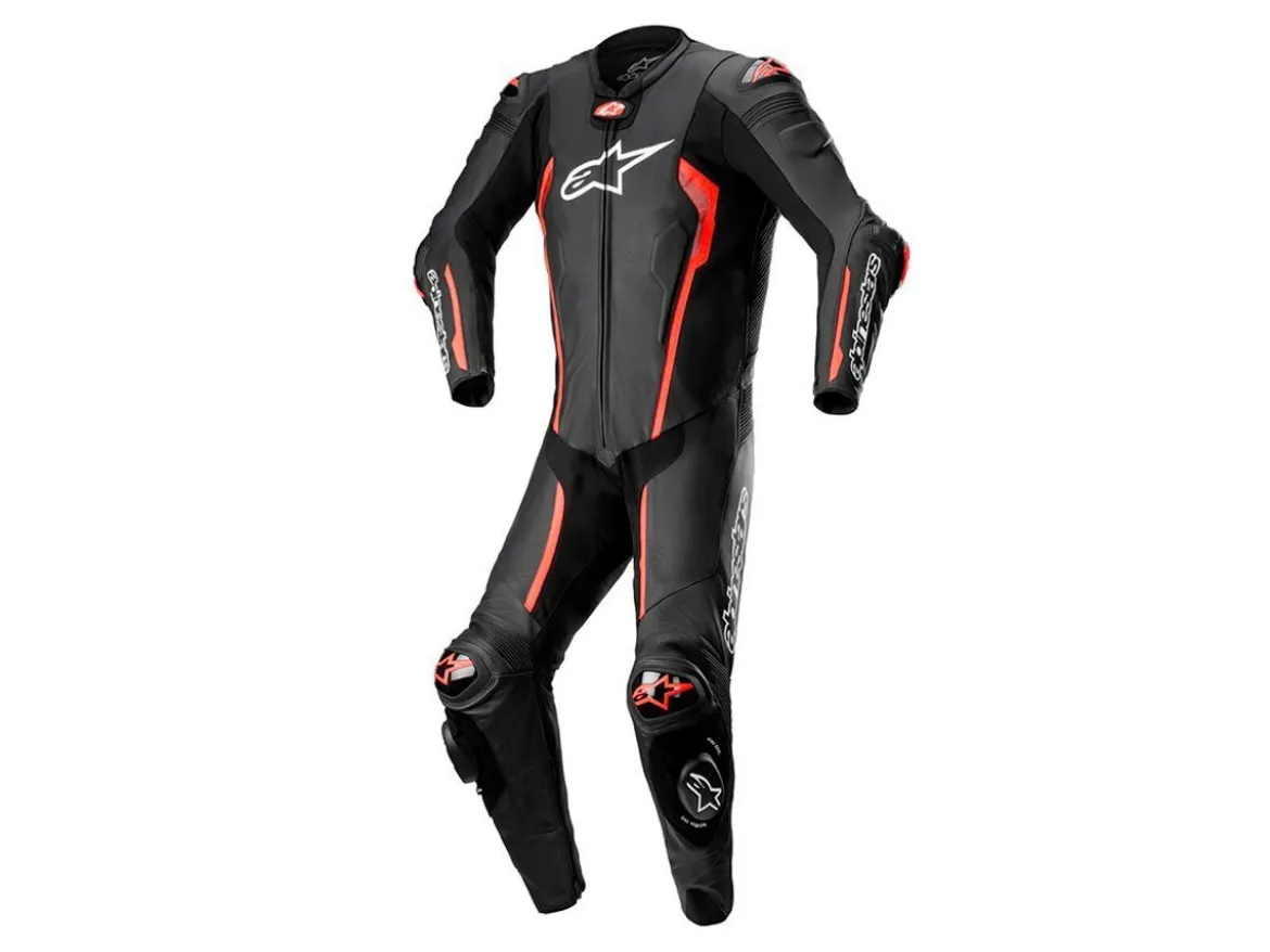 TUTA PELLE INTERA MISSILE V2 ALPINESTARS NERO / ROSSO