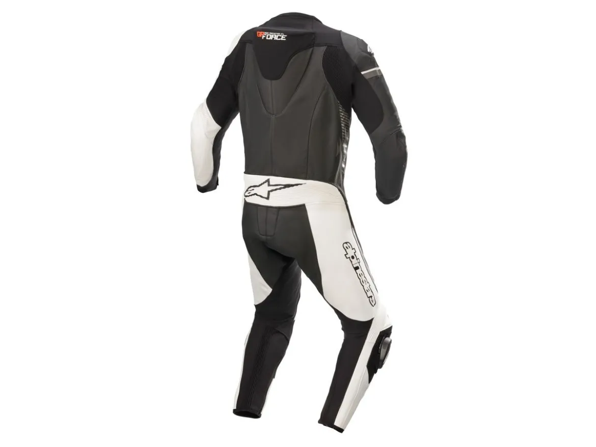 TUTA PELLE RACING GP FORCE PHANTOM ALPINESTARS BIANCO / NERO