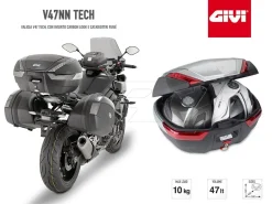 V47NNT BAULETTO MOTO GIVI MONOKEY CARBON LOOK 47LT LUCI FUME'